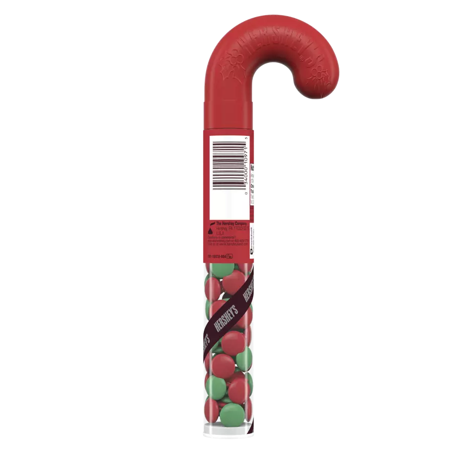 HERSHEY'S HERSHEY-ETS Holiday Candy Coated Milk Chocolate Candy, 1.4 oz cane - Back of Package