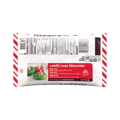 HERSHEY'S KISSES Candy Cane Flavored Mint Candy, 9 oz bag