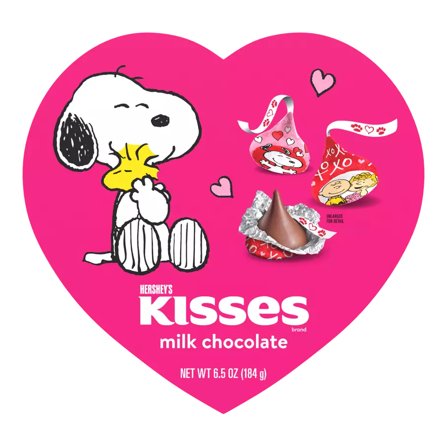 HERSHEY'S KISSES Snoopy™ & Friends Foils Milk Chocolate Candy, 6.5 oz gift box - Front of Package