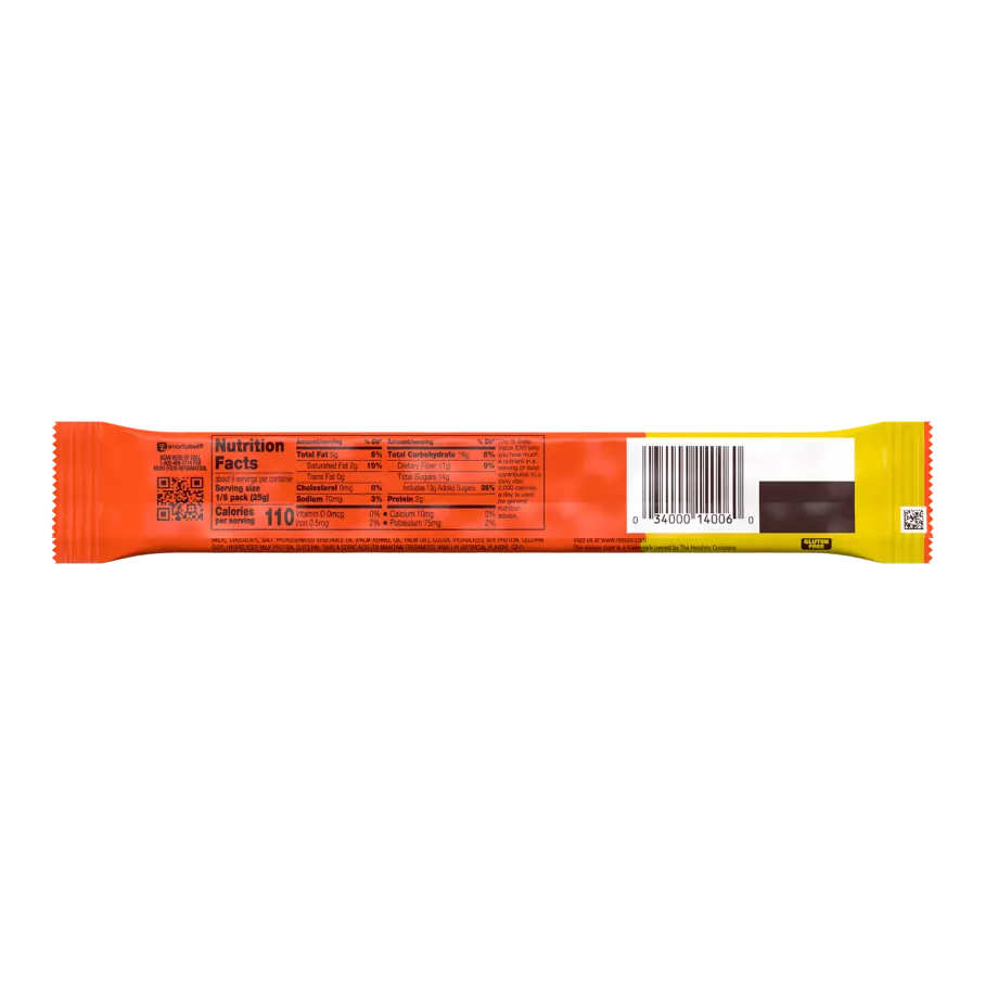 REESE'S FAST BREAK Milk Chocolate Peanut Butter Super King Candy Bar, 5.25 oz - Back of Package