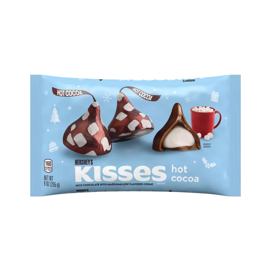 HERSHEY'S KISSES Hot Cocoa Candy, 9 oz bag - Front of Package