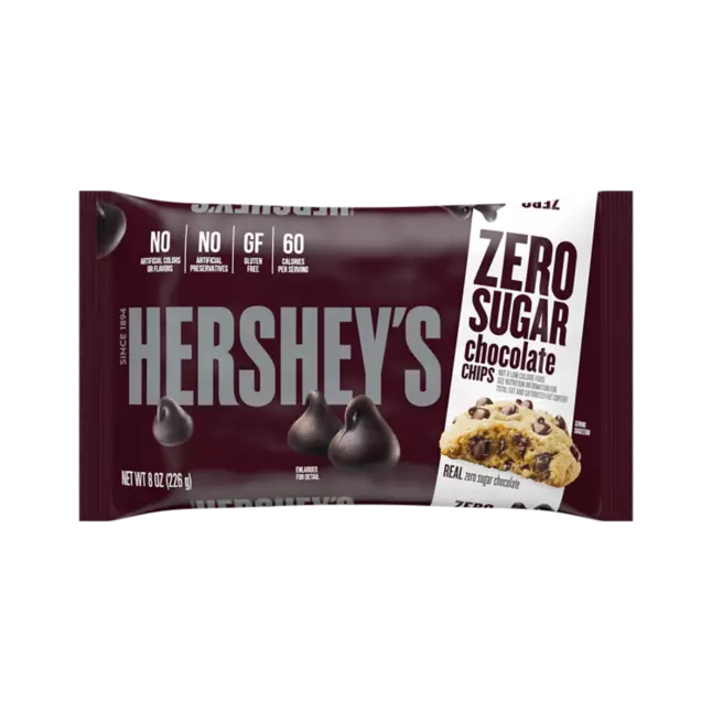 HERSHEY'S 25% Less Sugar Semi-Sweet Chocolate Chips, 10 oz bag