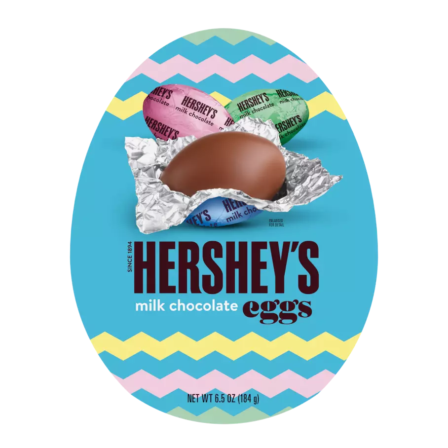 HERSHEY'S Milk Chocolate Eggs, 6.5 oz gift box - Front of Package