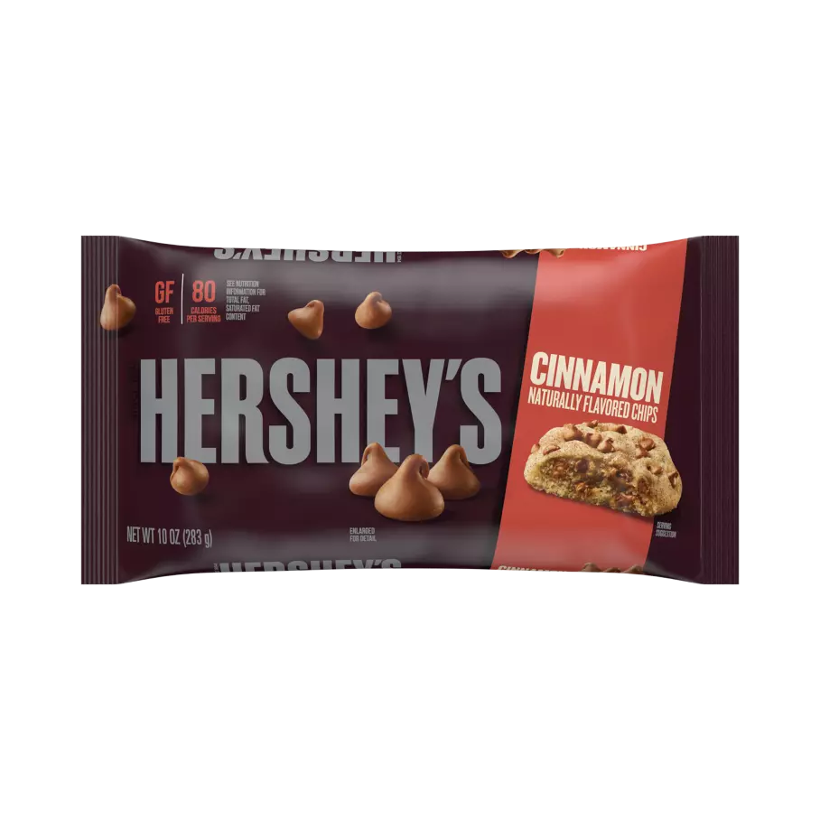 HERSHEY'S Cinnamon Chips, 10 oz bag - Front of Package