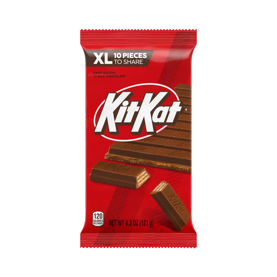 KIT KAT® Milk Chocolate XL Candy Bar, 4.3 oz - Front of Package