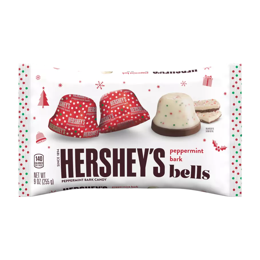 大きな取引 Bark Peppermint HERSHEY'S Bells, bag oz 9 菓子