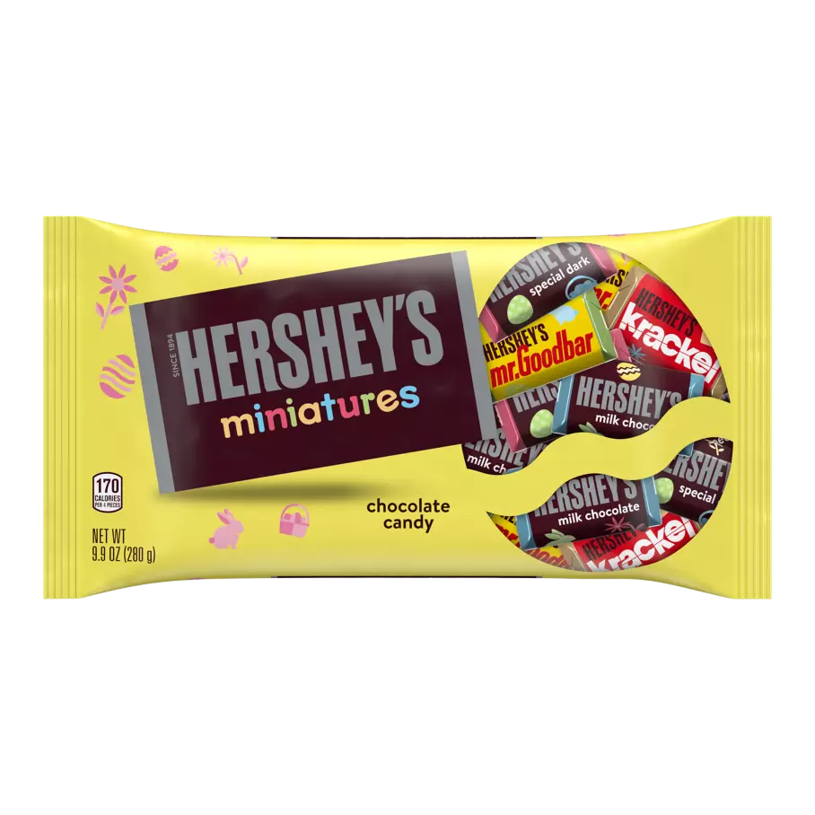 HERSHEY'S Easter Miniatures Assortment, 9.9 oz bag - Front of Package
