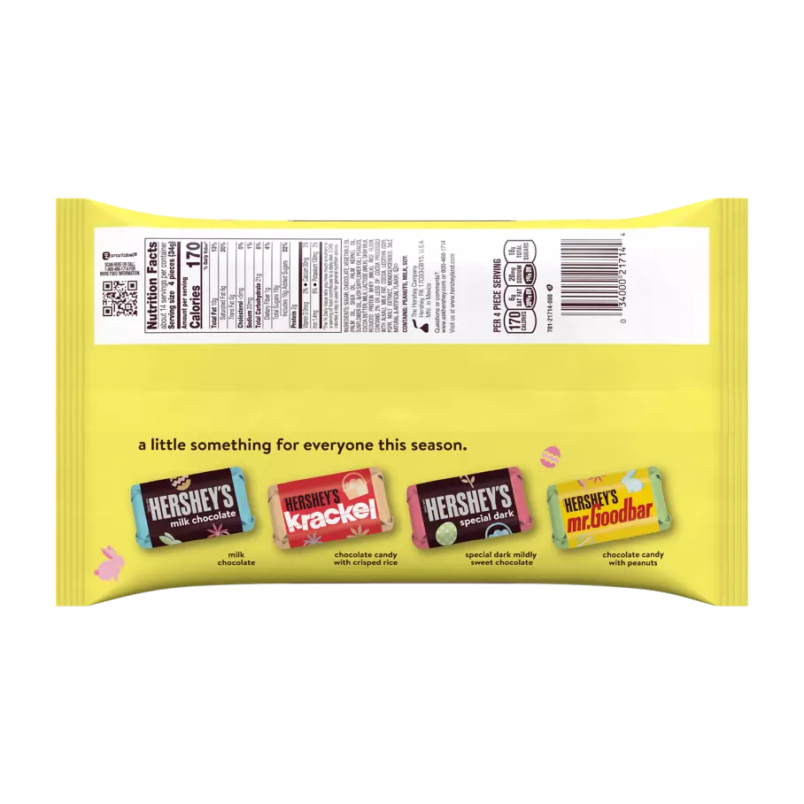 HERSHEY'S Easter Miniatures Assortment, 17.1 oz bag - Back of Package