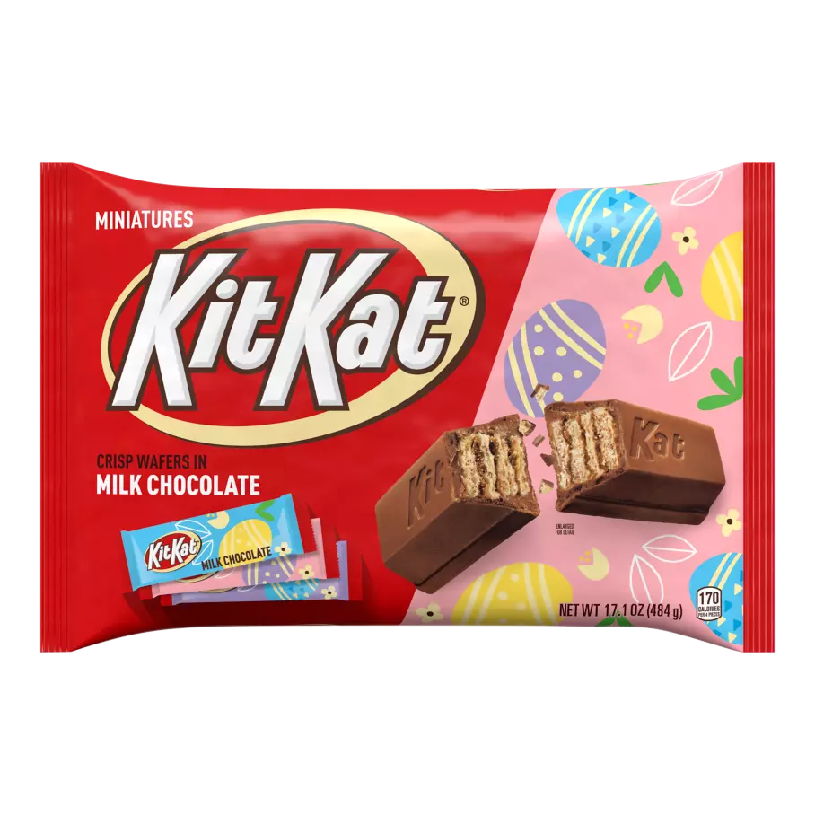 KIT KAT® Easter Milk Chocolate Miniatures Candy Bars, 17.1 oz bag - Front of Package