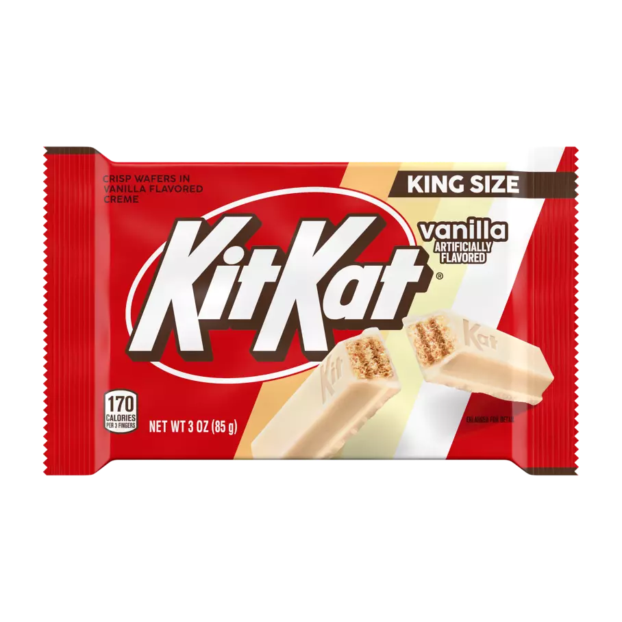 KIT KAT® Vanilla Flavored King Size Candy Bar, 3 oz - Front of Package