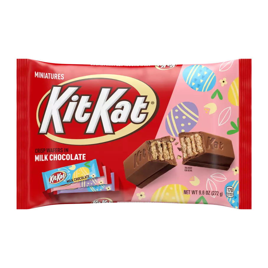 KIT KAT® Easter Milk Chocolate Miniatures Candy Bars, 9.6 oz bag - Front of Package