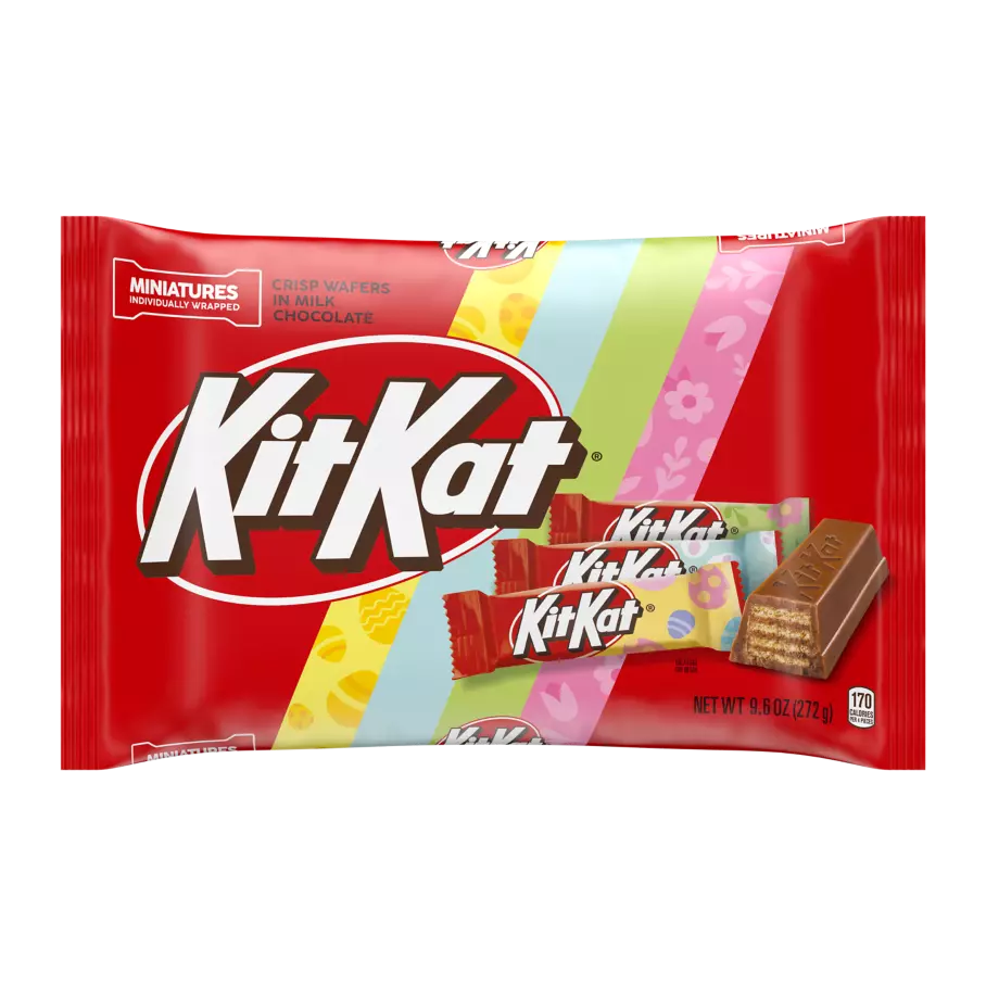 KIT KAT® Easter Milk Chocolate Miniatures Candy Bars, 9.6 oz bag - Front of Package