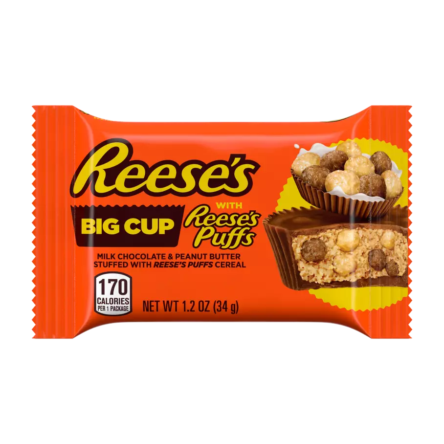 REESE'S Big Cup with REESE'S PUFFS Cereal Milk Chocolate Peanut Butter ...