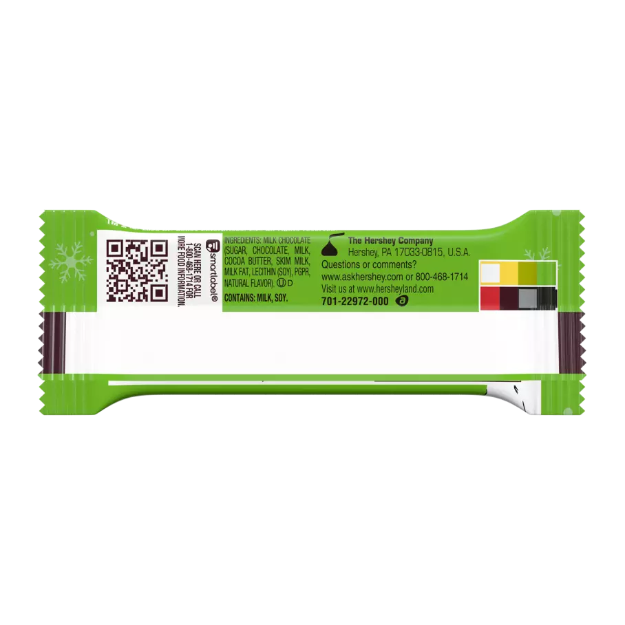 HERSHEY'S Grinch® Milk Chocolate Candy Bar, 1.2 oz - Back of Package
