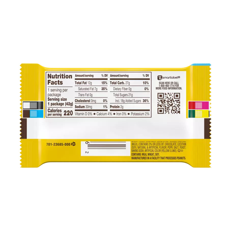 KIT KAT® Lemon Crisp Candy Bar, 1.5 oz - Back of Package