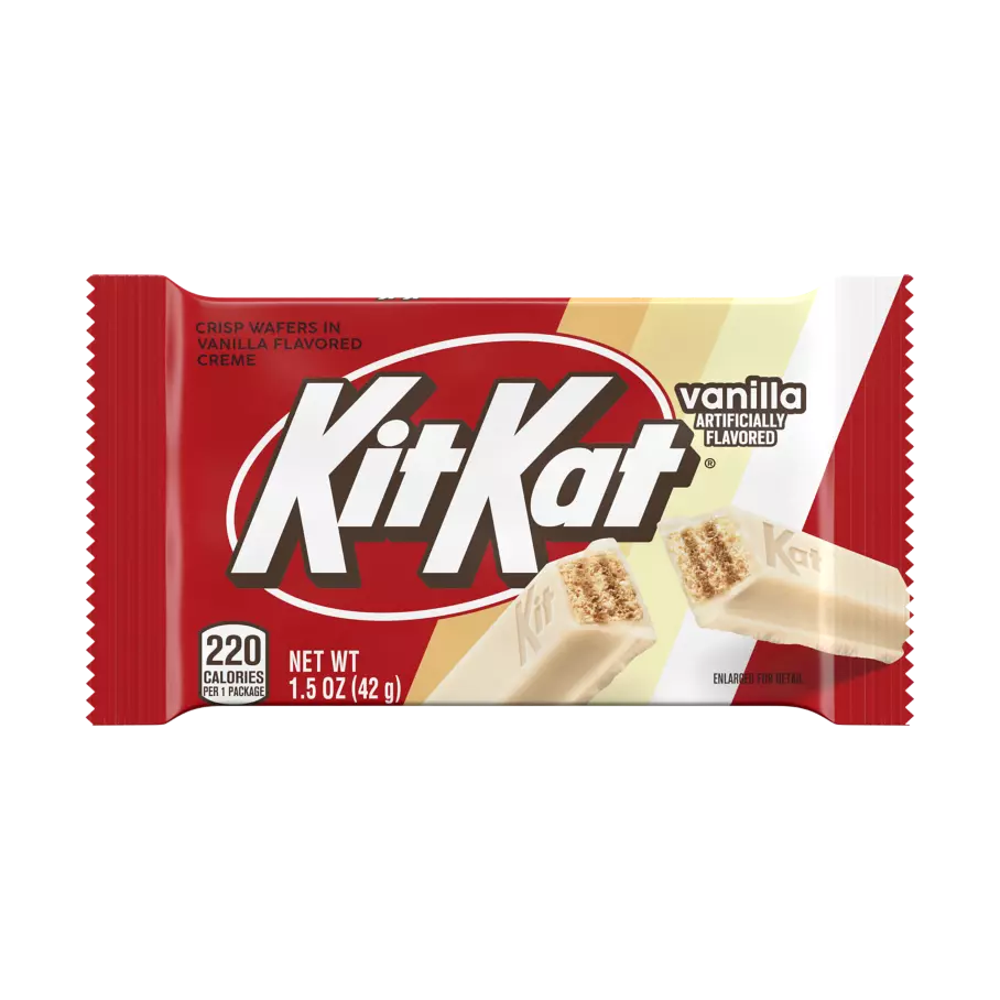 KIT KAT® Vanilla Flavored Candy Bar, 1.5 oz - Front of Package