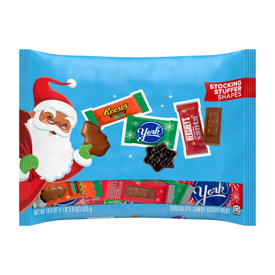 Hershey Stocking Stuffer Shapes Assortment, 18.9 oz bag - Front of Package