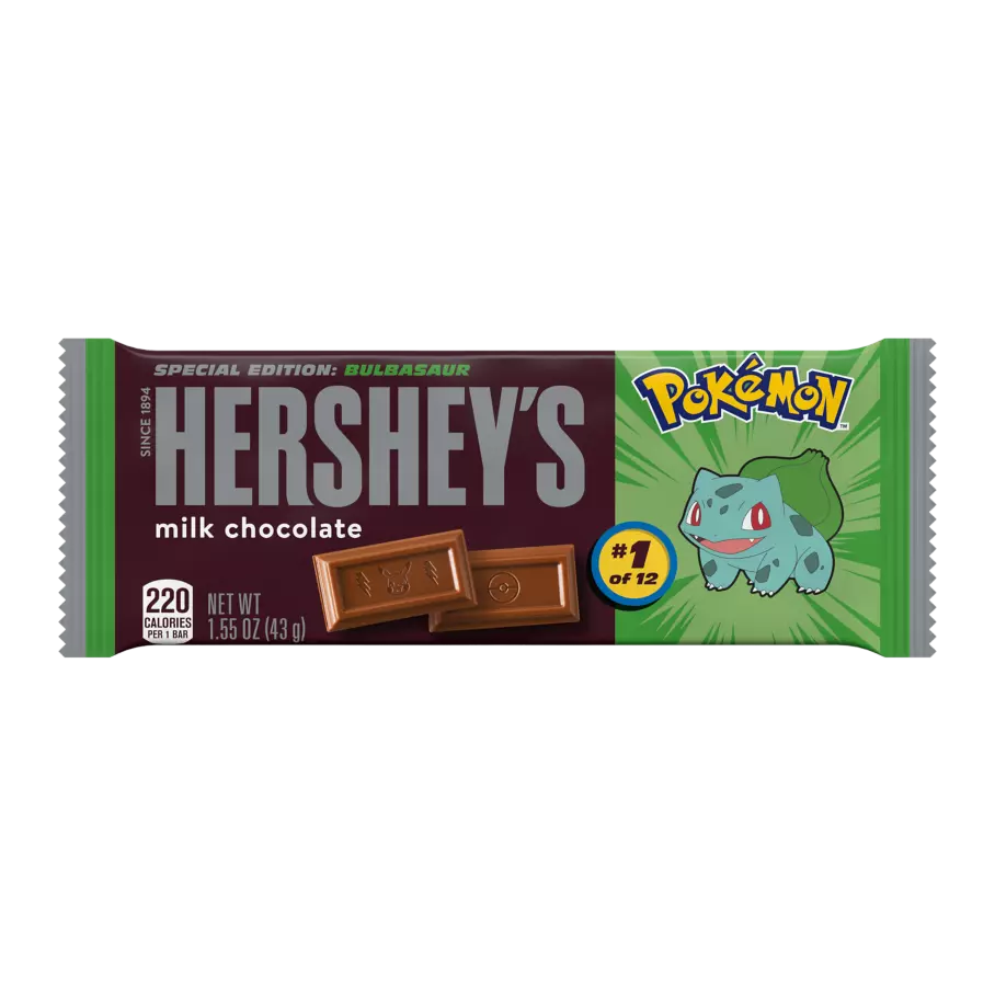 HERSHEY'S Milk Chocolate Pokémon Special Edition Candy Bar, 1.55 oz - Front of Package
