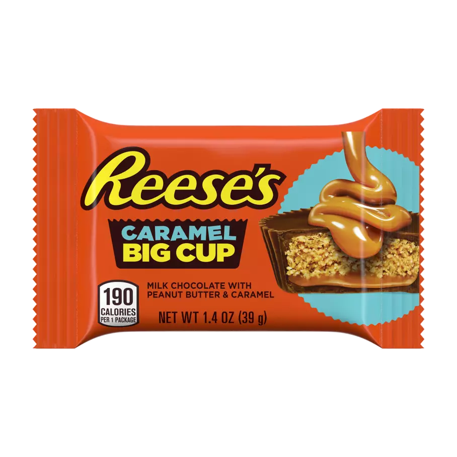 REESE'S Big Cup with Caramel Milk Chocolate Peanut Butter Cups, 1.4 oz, 16 count box - Out of Package