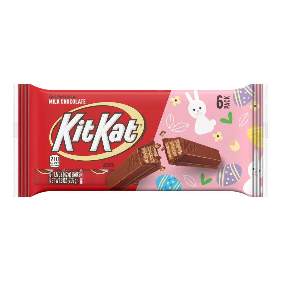 KIT KAT® Easter Milk Chocolate Candy Bars, 1.5 oz, 6 pack - Front of Package