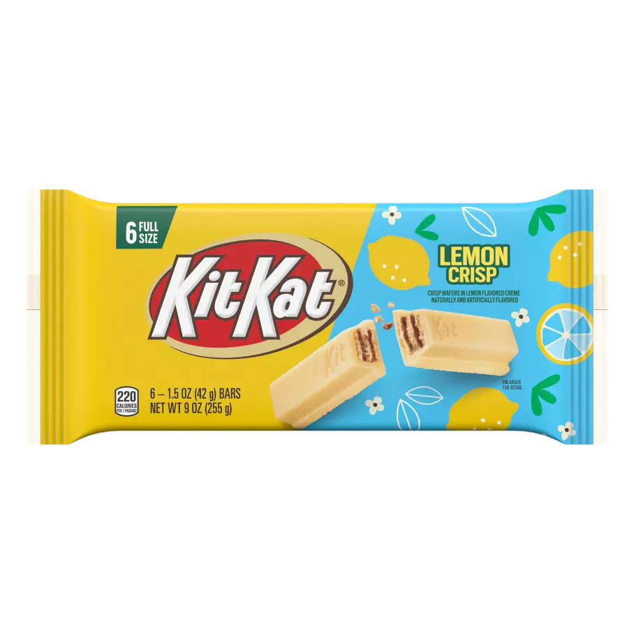 KIT KAT® Lemon Crisp Candy Bars, 1.5 oz, 6 pack - Front of Package