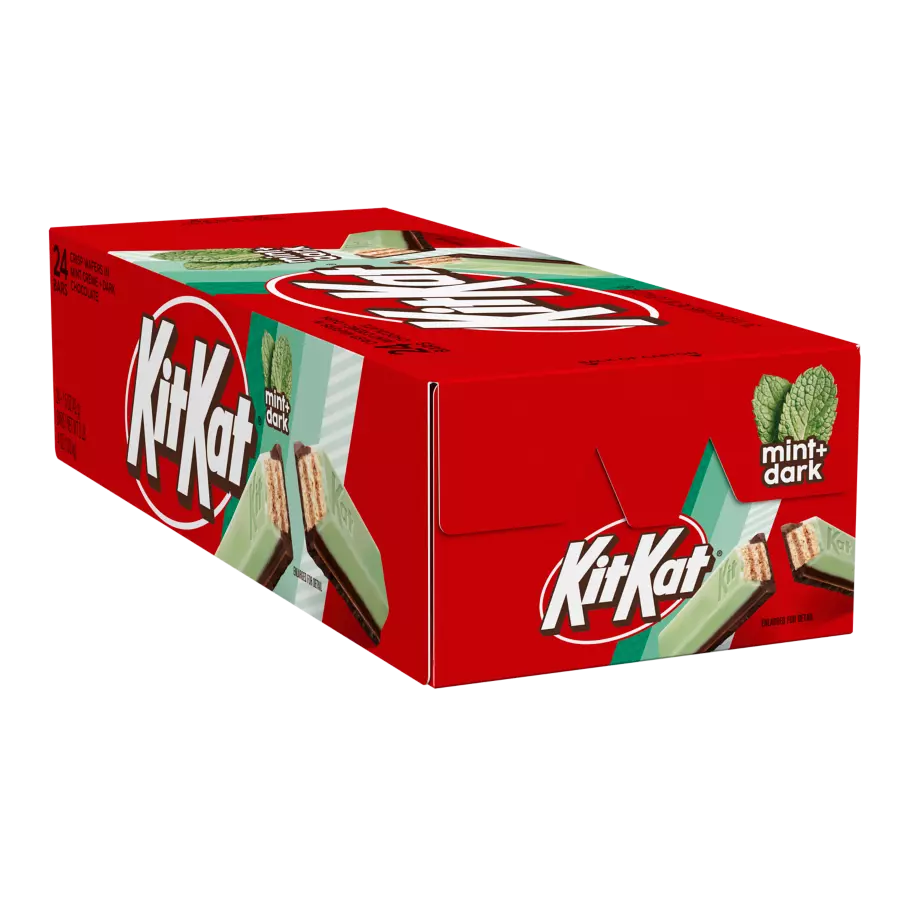 KIT KAT® DUOS Mint and Dark Chocolate Candy Bars, 1.5 oz box, 24 pack - Front of Package