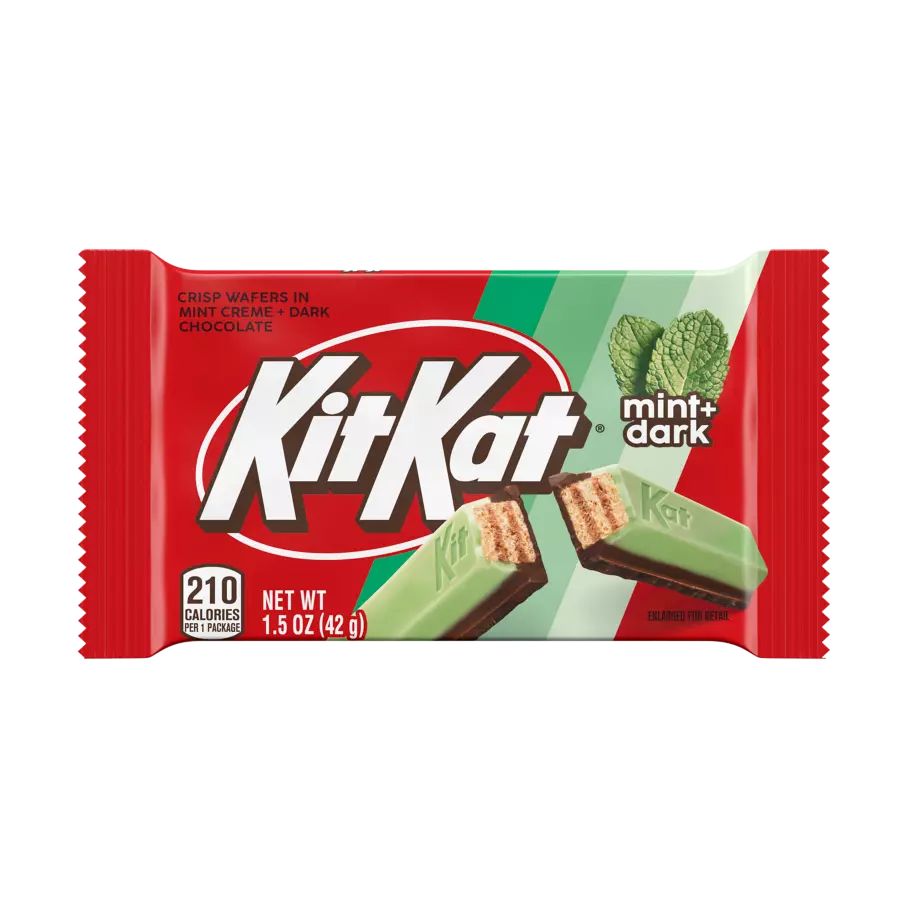 KIT KAT® DUOS Mint and Dark Chocolate Candy Bars, 1.5 oz box, 24 pack - Out of Package