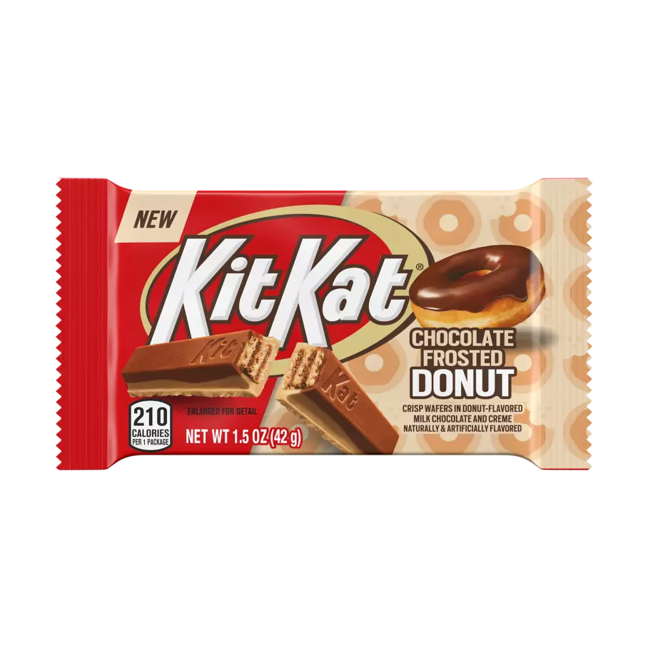 KIT KAT® Chocolate Frosted Donut Candy Bars, 1.5 oz, 24 count box - Out of Package
