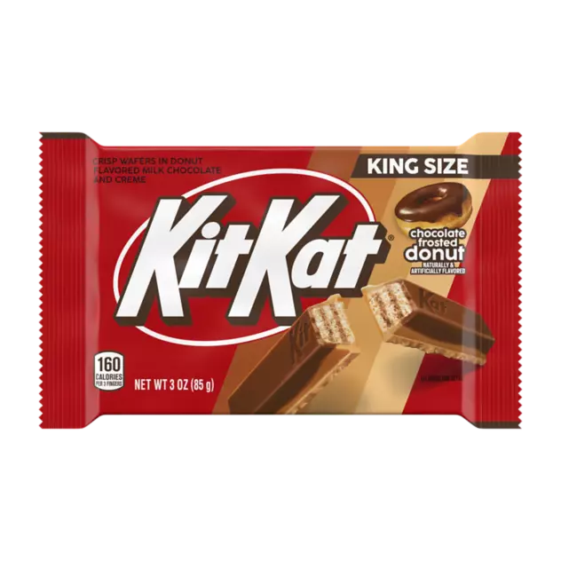 KIT KAT® Chocolate Frosted Donut King Size Candy Bar, 3 oz - Front of Package