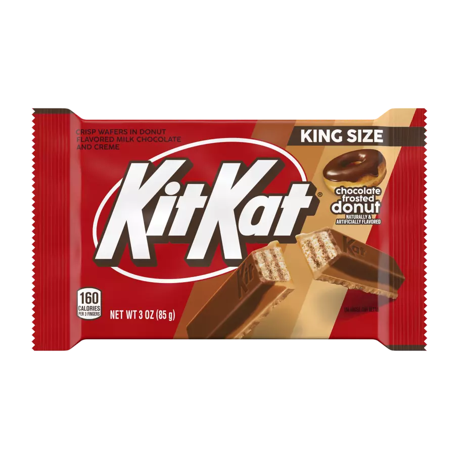 KIT KAT® Chocolate Frosted Donut King Size Candy Bar, 3 oz - Front of Package