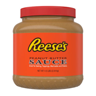 REESE'S Peanut Butter Sauce, 4.5 lb jar, 6 jars - Front of Package