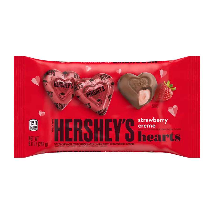 HERSHEY'S Extra Creamy Milk Chocolate Hearts, 9.2 oz bag