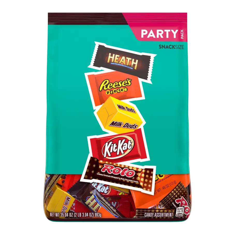 Hershey Snack Size Assortment, 35.04 oz bag - Front of Package