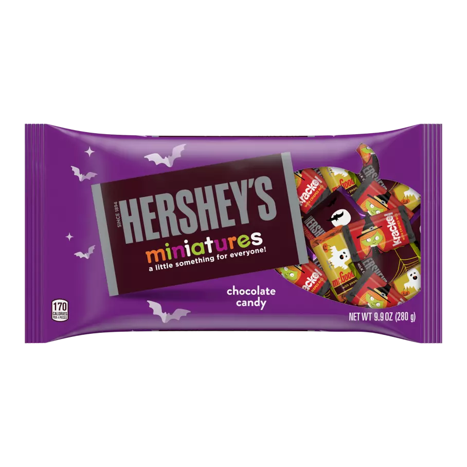 HERSHEY'S Halloween Miniatures Assortment, 9.9 oz bag - Front of Package