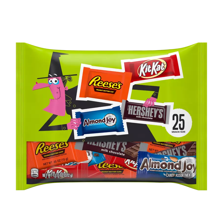 Hershey Halloween Chocolate Snack Size Assortment, 13.13 oz bag, 25 pieces