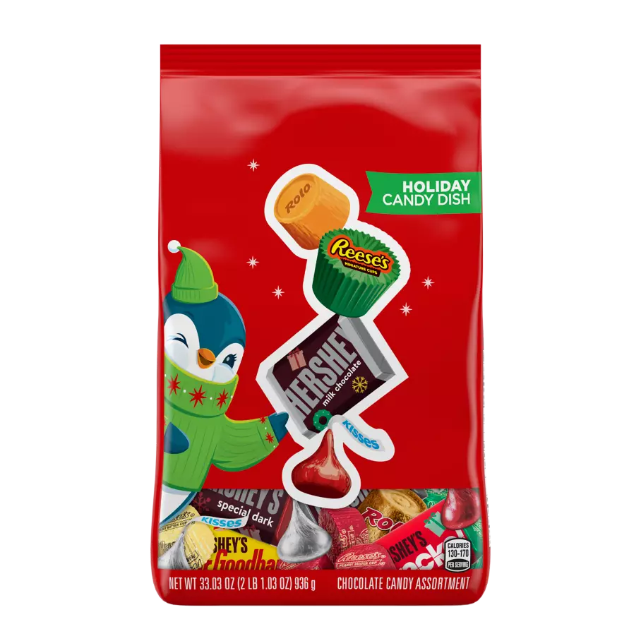 Hershey Holiday Candy Dish Assortment, 33.03 oz bag - Front of Package