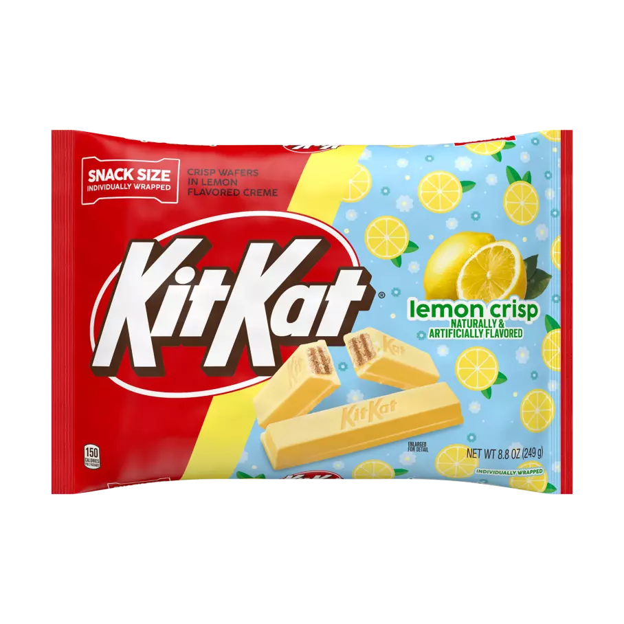 KIT KAT® Lemon Crisp Miniatures Candy Bars, 8.8 oz bag - Front of Package