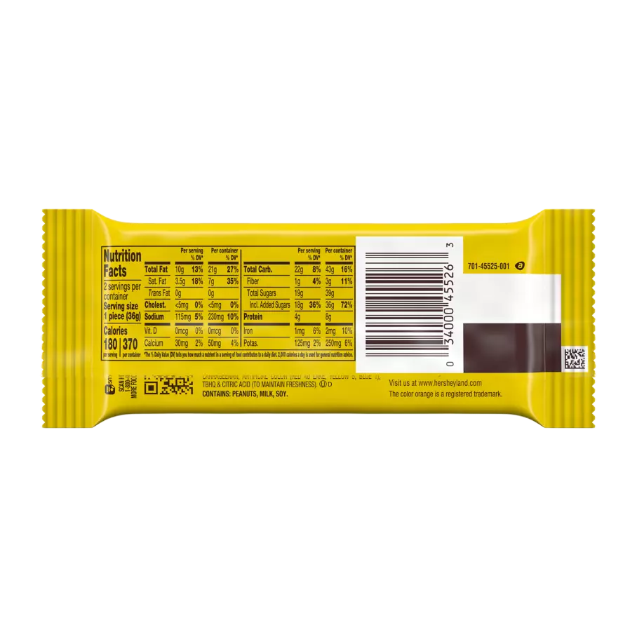 REESE'S Big Cup with Spring Sprinkles Milk Chocolate King Size Peanut Butter Cups, 2.6 oz - Back of Package