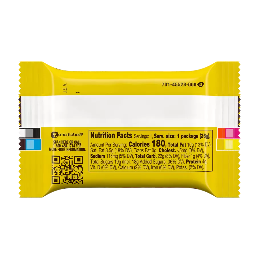 REESE'S Big Cup with Spring Sprinkles Milk Chocolate Peanut Butter Cup, 1.3 oz - Back of Package