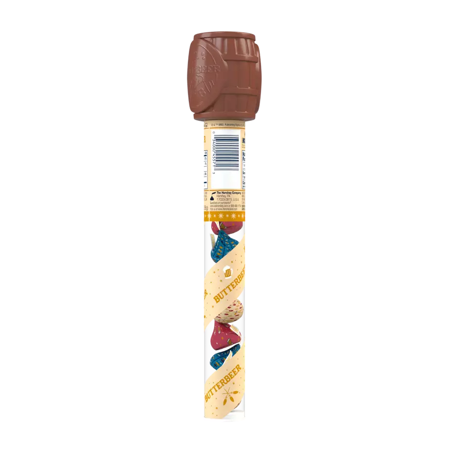 HERSHEY'S KISSES Harry Potter™ Butterbeer Flavor Candies, 2.08 oz cane - Back of Package
