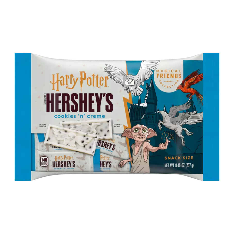 HERSHEY'S Harry Potter™ Magical Creatures Cookies 'N' Creme Snack Size Candy Bars, 9.45 oz bag - Front of Package