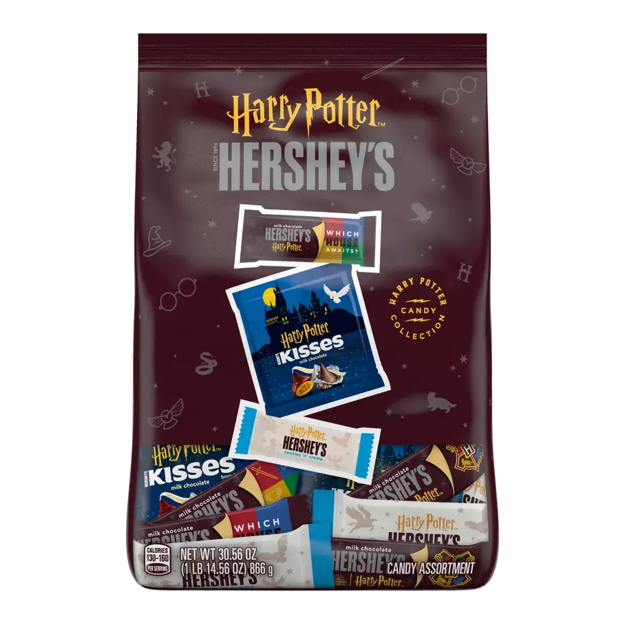 HERSHEY'S Assorted Chocolates Snack Size Harry Potter™ Limited Edition Candy Bars, 30.56 oz bag - Front of Package