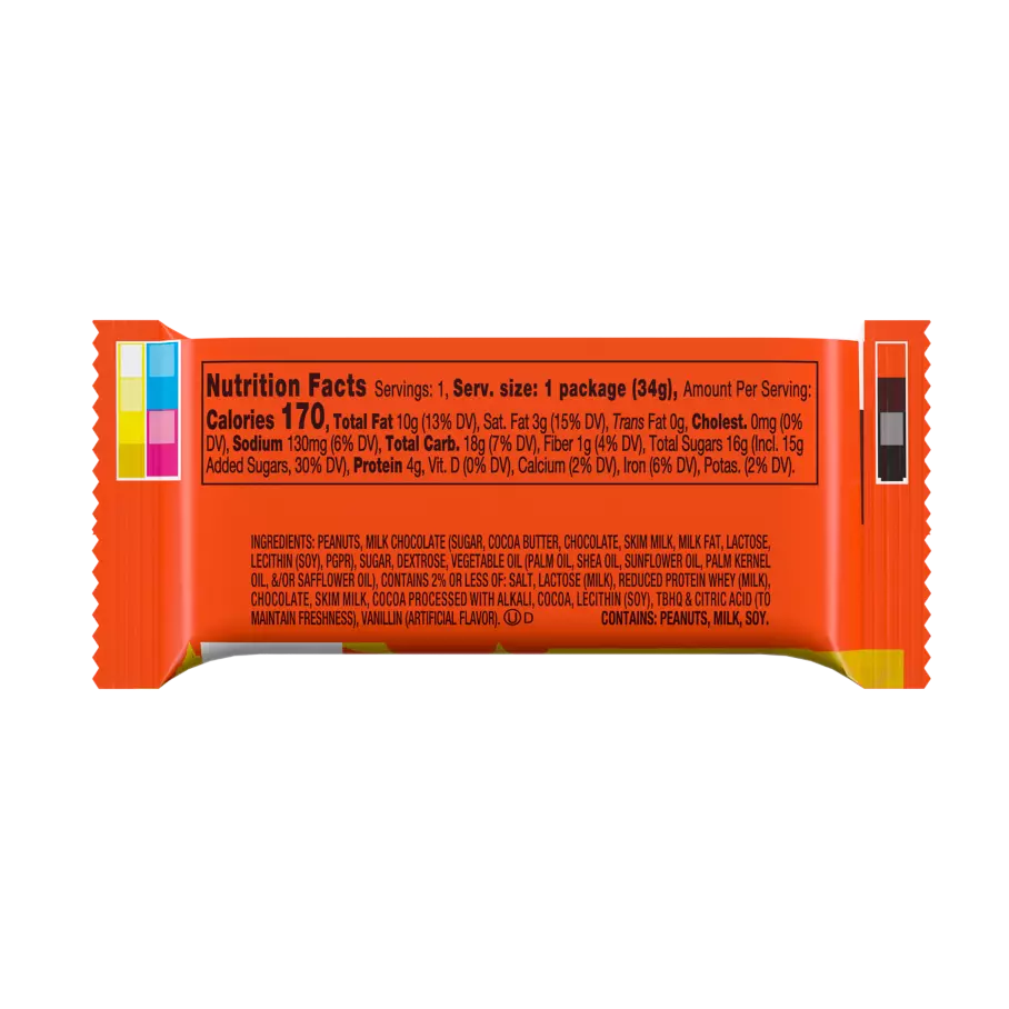 REESE'S Milk Chocolate Peanut Butter Medal, 1.2 oz - Back of Package