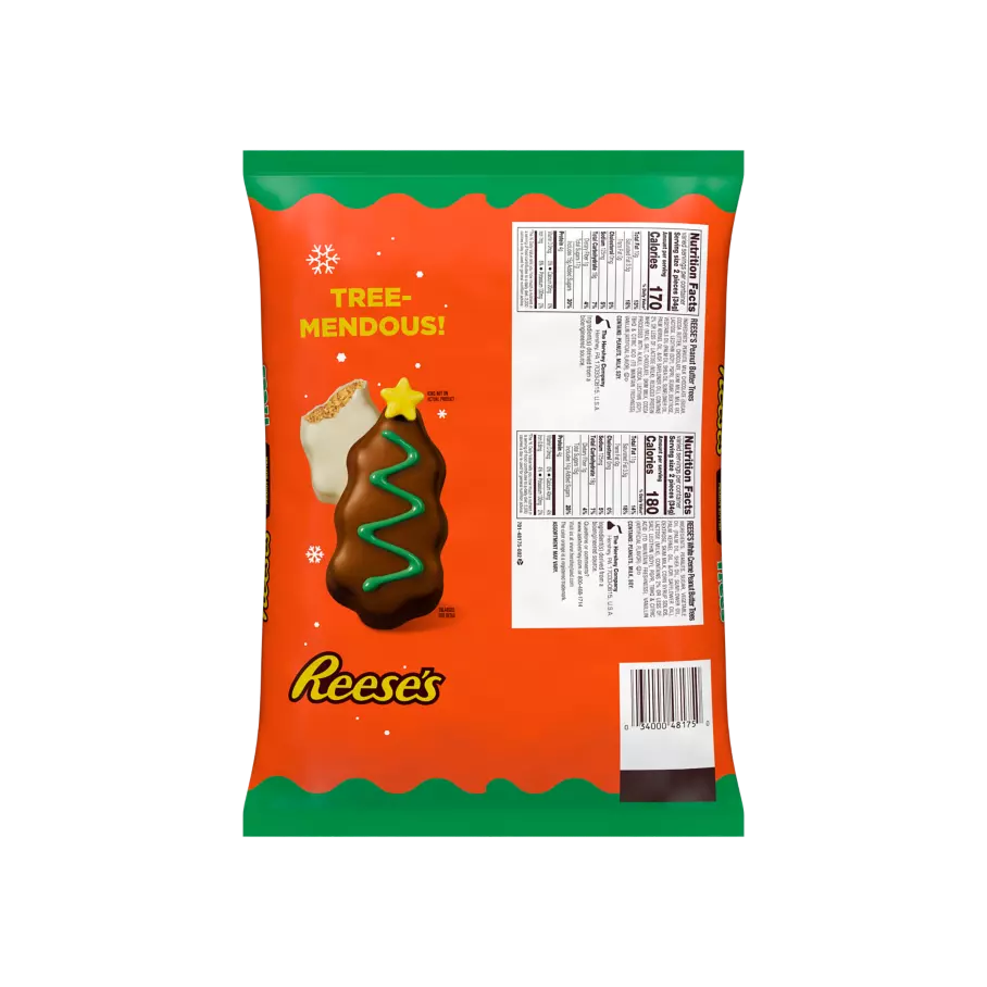 REESE'S Peanut Butter Trees Assortment, 18.6 oz bag - Back of Package