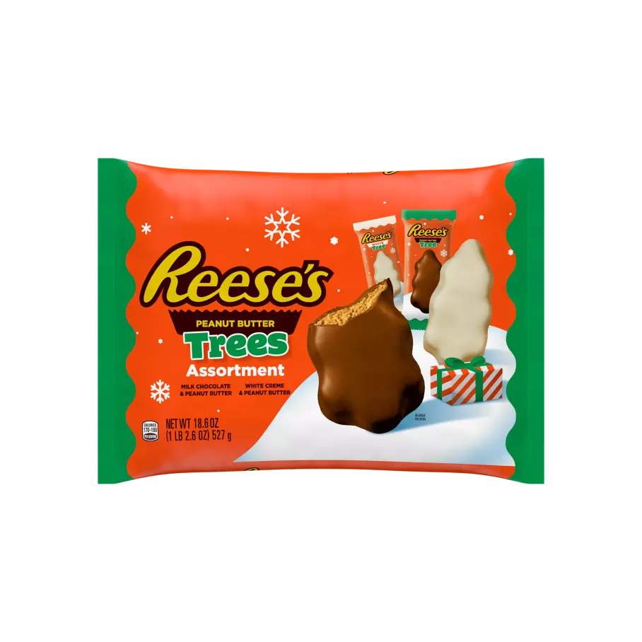 REESE'S Peanut Butter Trees Assortment, 18.6 oz bag - Front of Package