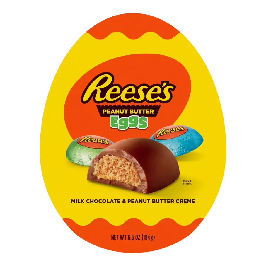 REESE'S Milk Chocolate Peanut Butter Creme Eggs, 6.5 oz gift box - Front of Package
