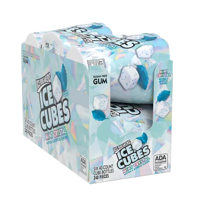 ICE BREAKERS ICE CUBES Snow Cone Sugar Free Gum, 3.24 oz bottle