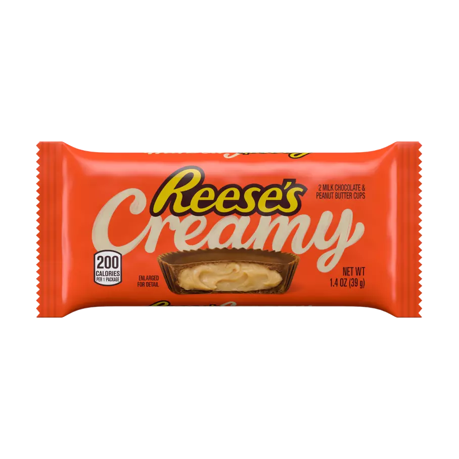 REESE'S Creamy Milk Chocolate Peanut Butter Cups, 1.4 oz - Front of Package