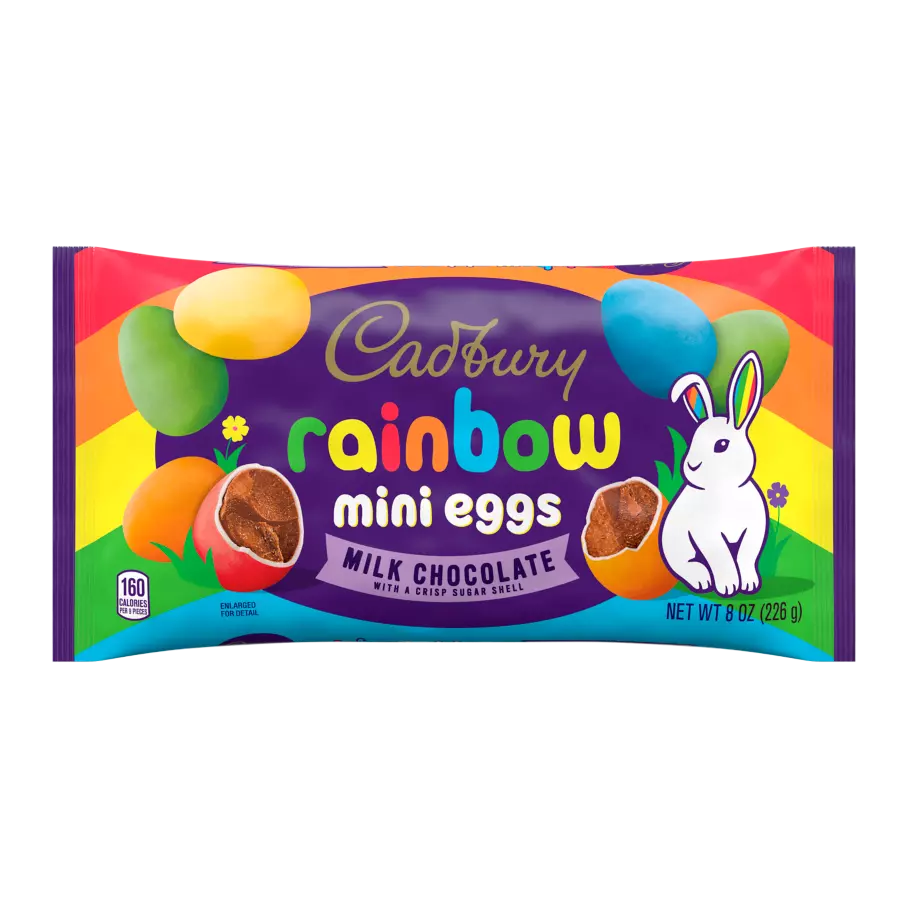 CADBURY MINI EGGS Rainbow Milk Chocolate Candy, 8 oz bag - Front of Package