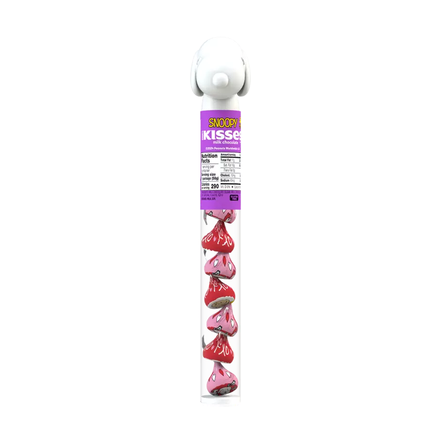 HERSHEY'S KISSES Snoopy™ & Friends Foils Milk Chocolate Candy, 2.08 oz cane - Front of Package